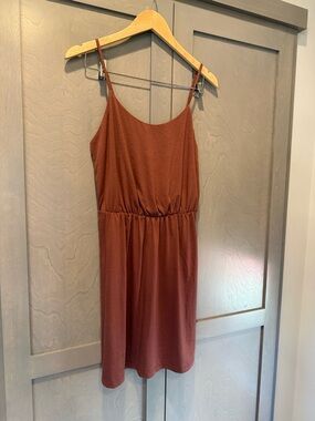 Old Navy Rust Brown Mini Slip Dress with Adjustable Straps